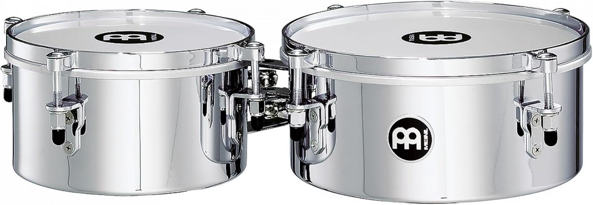 Percussie Set - Drum Set - Muziek Maken - Twee Maten - 20 en 25 cm - Chroom