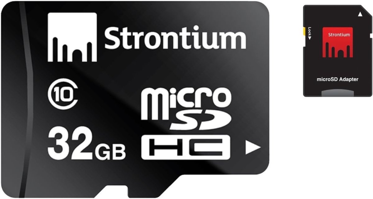 MicroSDHC geheugenkaart 32GB Klasse 10 met SD-adapter