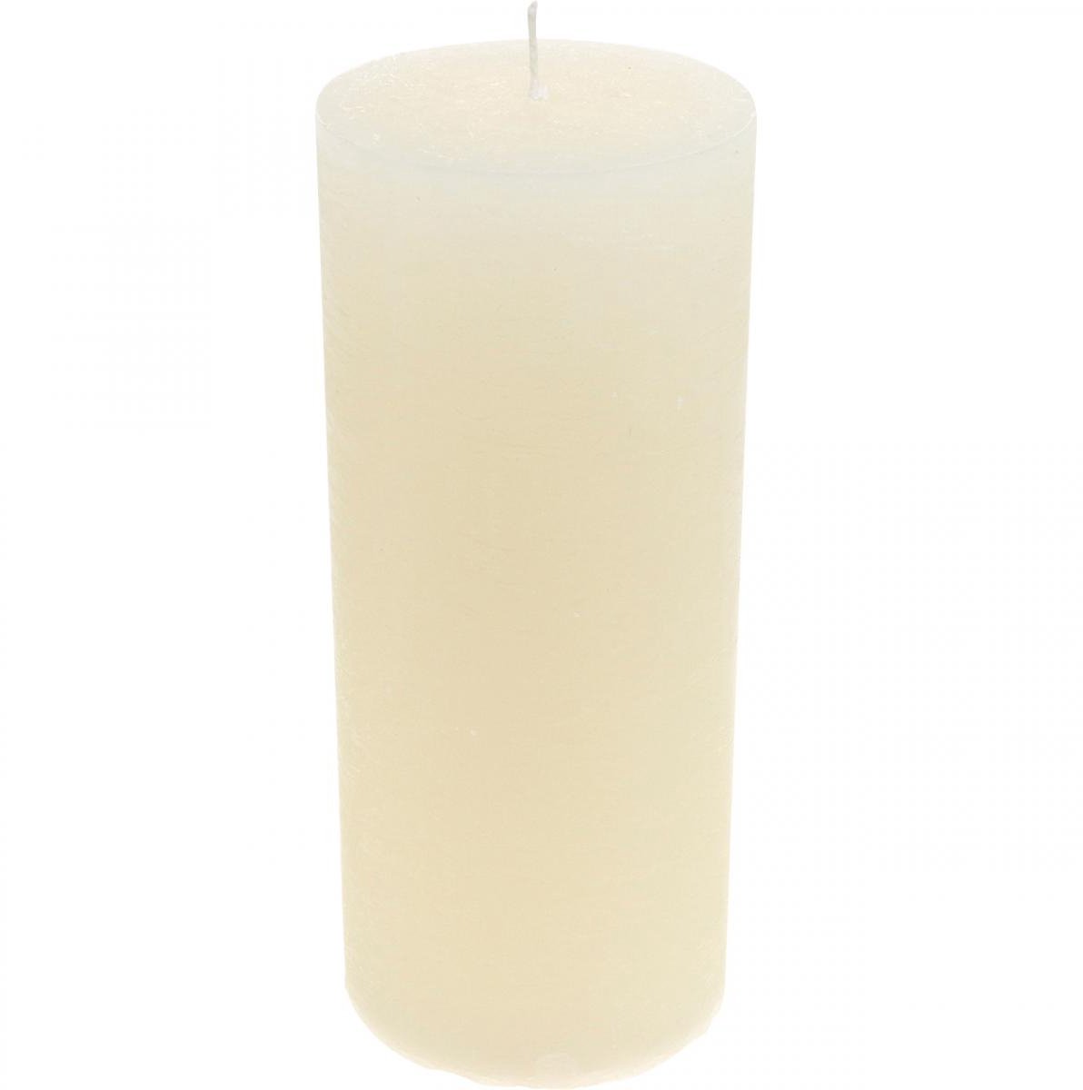 Elegante crèmewitte pilaarkaarsen voor feestelijke decoratie, 85×200 m