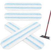 Ensemble de 4 têtes de nettoyage en microfibre de remplacement - Lavable & Réutilisable - Nettoyage en profondeur - Convient Pour Vileda H2Pro Remplacement de Flatmop - Remplacement de tampon réutilisable - Recharge de nettoyage Mop