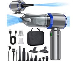 Sander Shop 3-in-1 handstofzuiger accu, 3 snelheden handstofzuiger, draadloos, 15000PA auto stofzuiger sterk, 80000 RPM handheld stofzuiger snoerloze mini stofzuiger voor auto, keuken, pc, bank, kantoor, huis-blauw