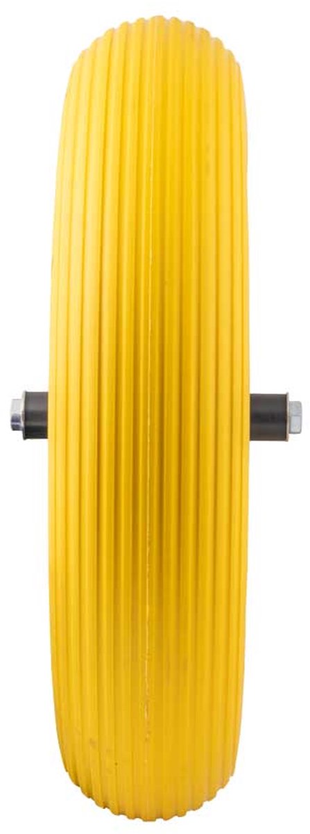 Kruiwagenwiel 4.00-8 pu plastic geel van Merkloos	 — afbeelding 4