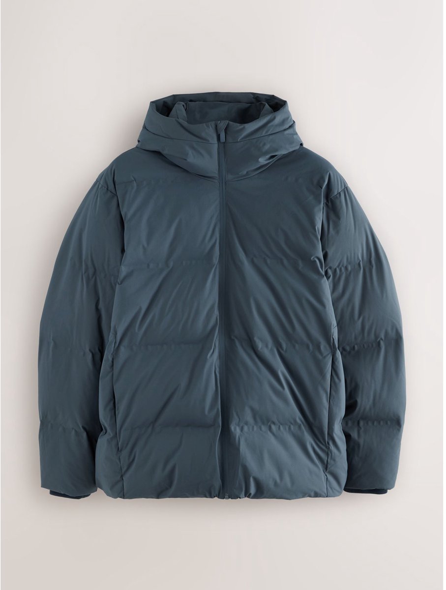 Next - Heren - ThermoGen regenbestendige gewatteerde Jack - Tall - Blauw