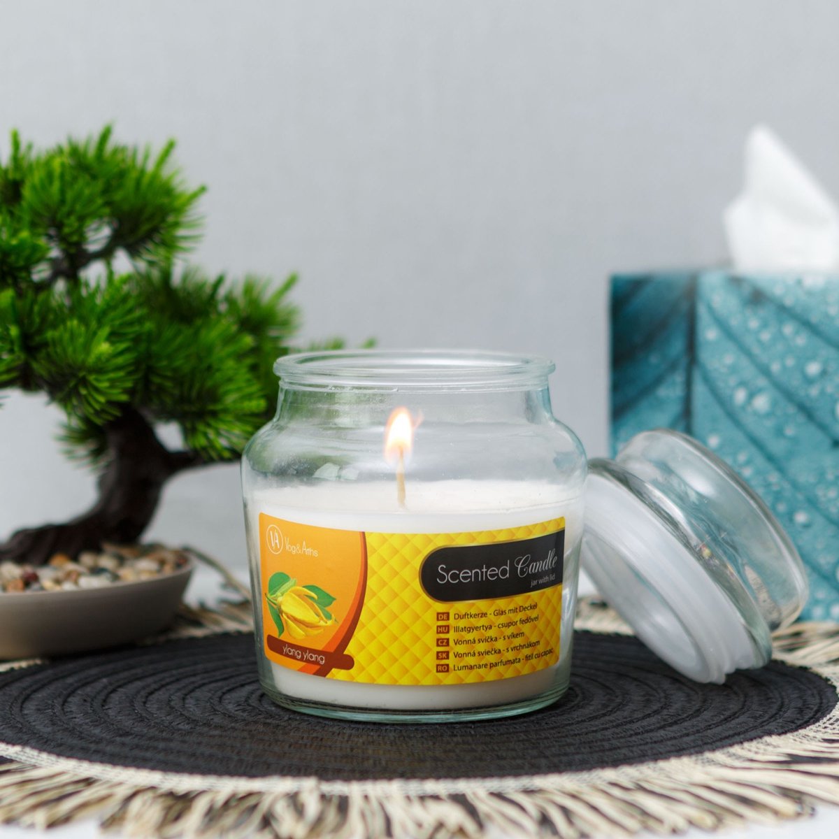 Geurkaars - pot met deksel - Ylang Ylang - 310 g 1 Stuks [58805A]