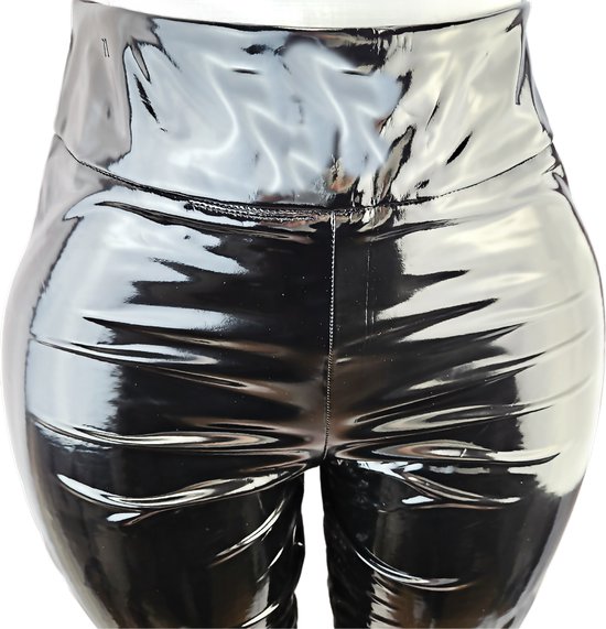BamBella® - Legging - Maat S/M - zwart broek dames gothic sexy Glans