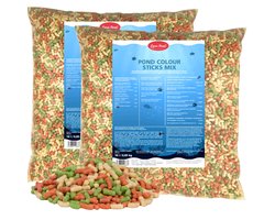 2 x 10 liter (1,7 kg) Lyra Pond® Pond Colour Sticks Koi Mix visvoer vijvervoer