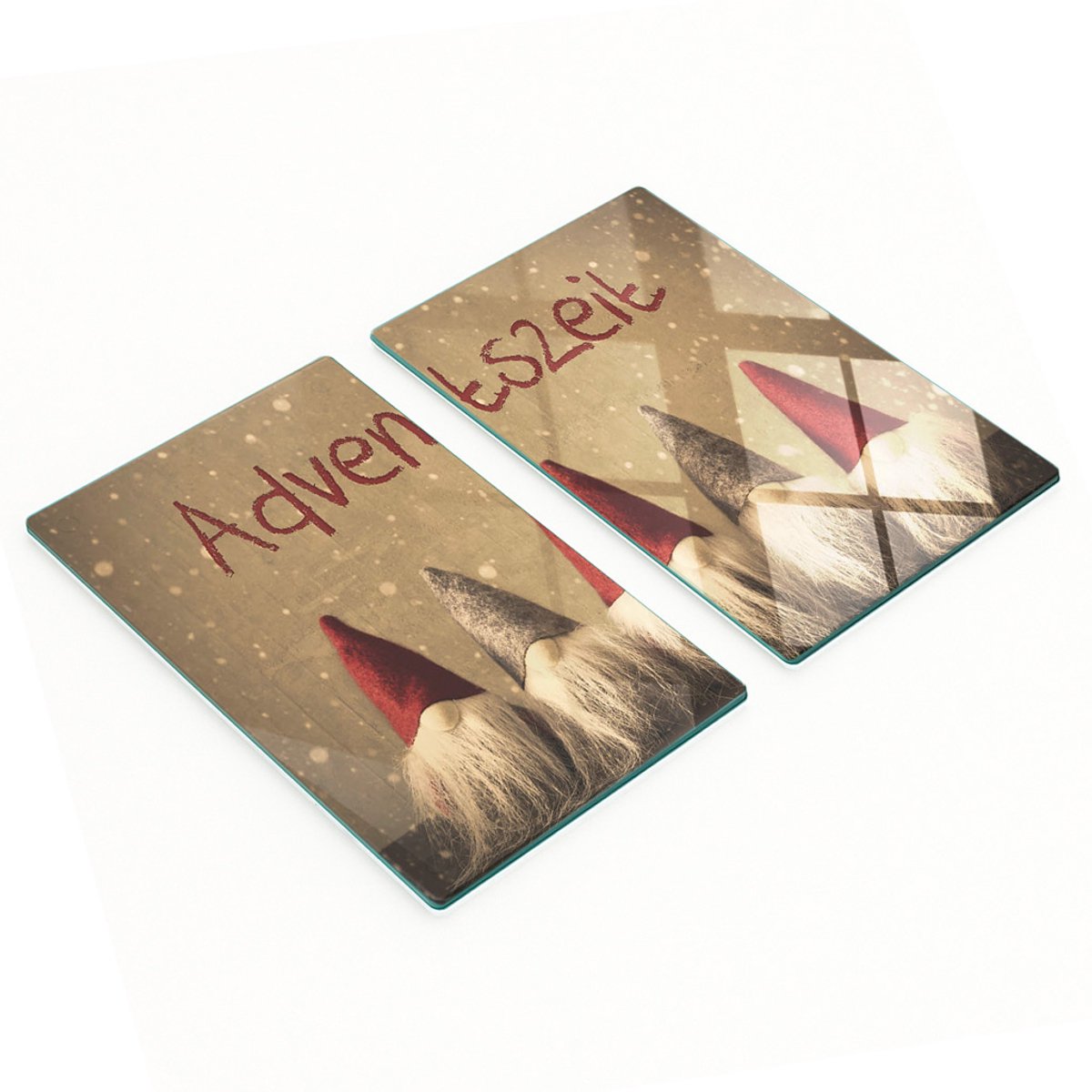 Multifunctionele decoratieve glazen keukenplanken voor de adventstijd, 2x30x52 cm