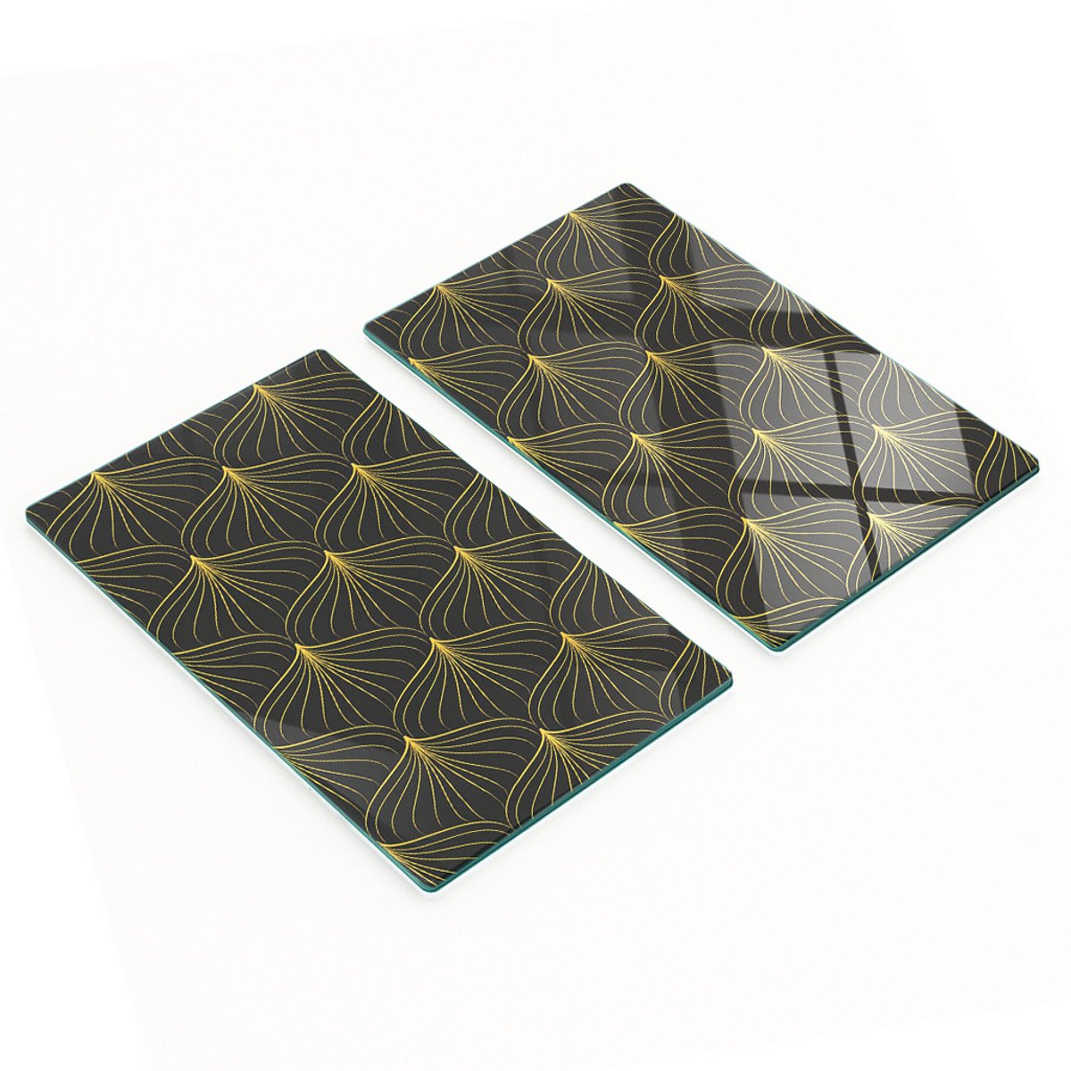 Art Deco Multifunctionele Decoratieve Glazen Keukenplanken 2x30x52 cm