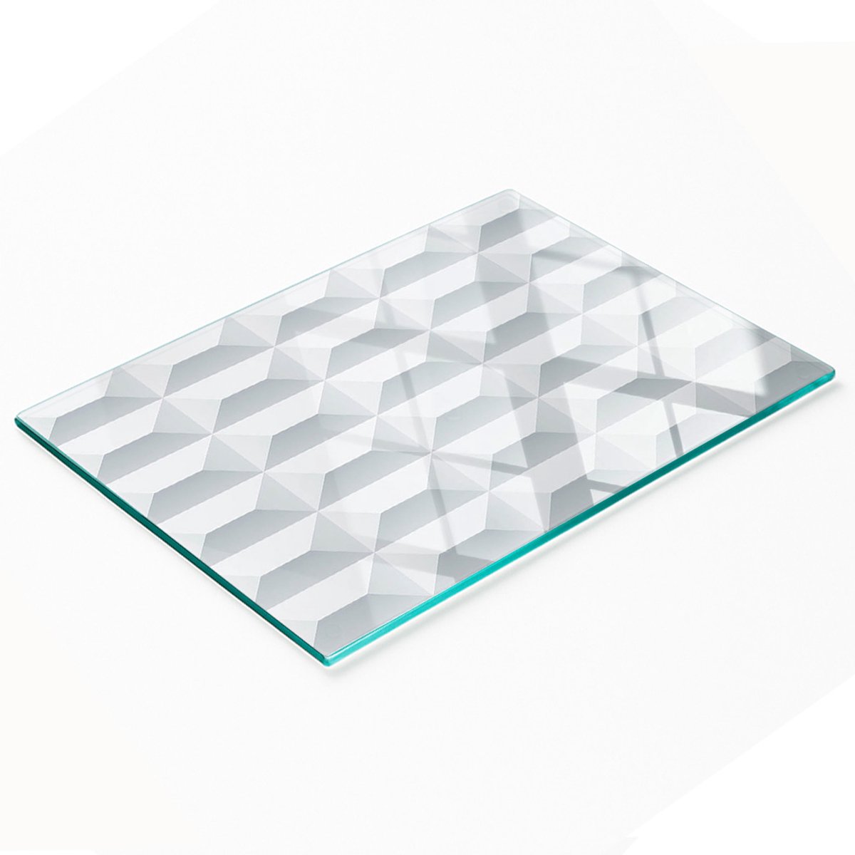 Glazen snijplank met grafische geometrische figuren 80x52 cm