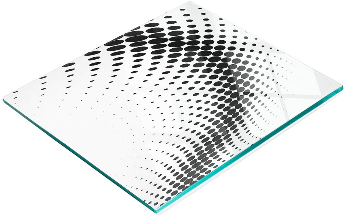 Keukenplank van gehard glas met grafische geometrische figuren, 60x52 cm