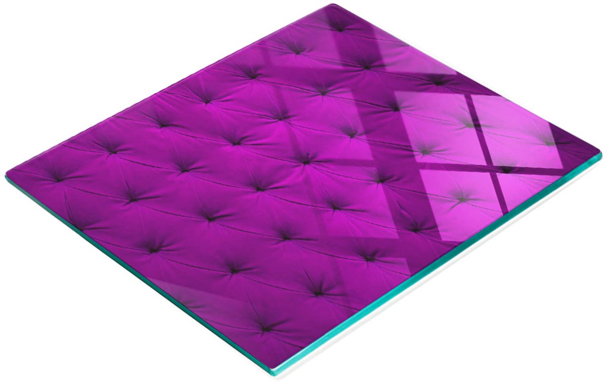 Decoratieve glazen snijplank voor in de keuken, fluwelen wandbekleding, 60x52 cm