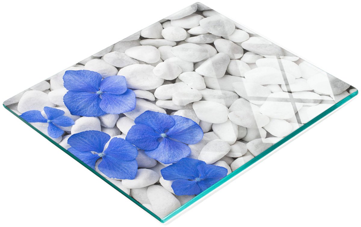 Keukenplank van gehard glas met decoratieve hortensia-afbeeldingen, 60x52 cm