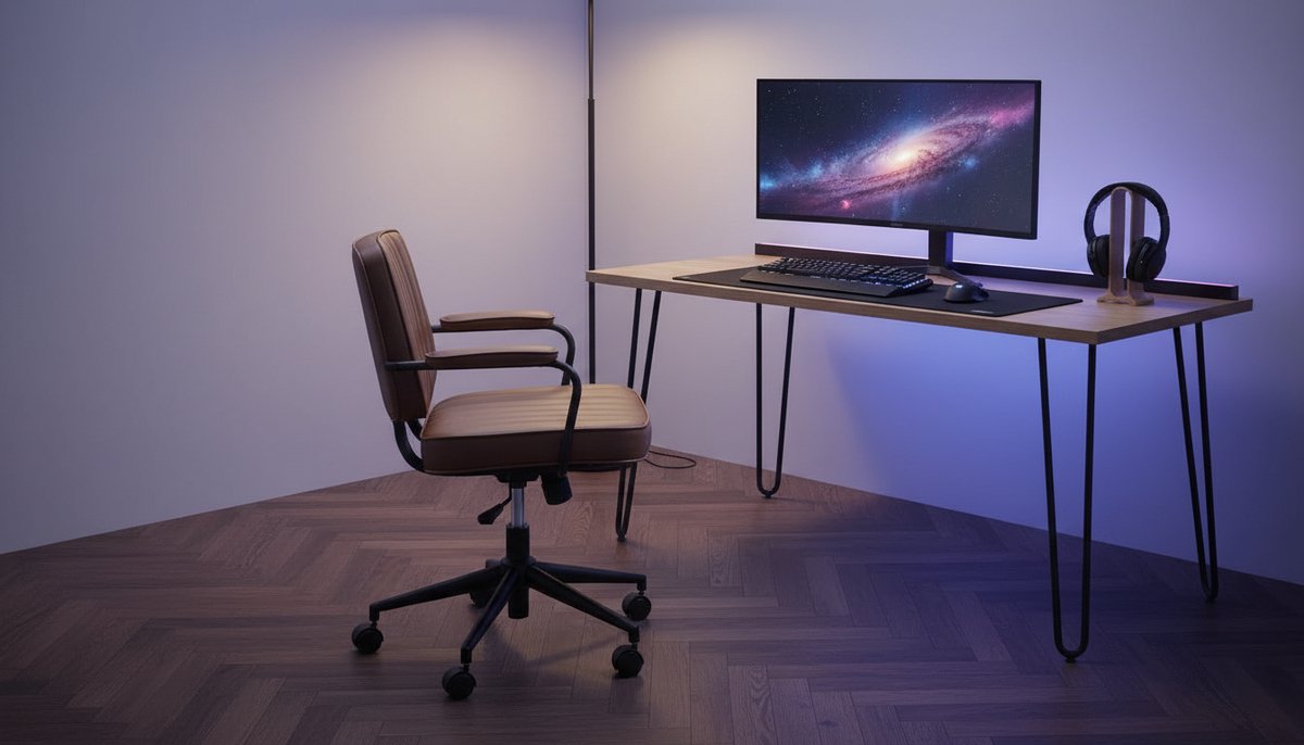 Bureaustoel Casa Velluto Berne Vintage – Retro Bureaustoel Bruin Kunstleer – Ergonomische Draaistoel met Kantelfunctie en Verstelbare Hoogte – Comfortabele Kantoorstoel voor Thuiswerk, Bureau en Werkplek thumbnail 6