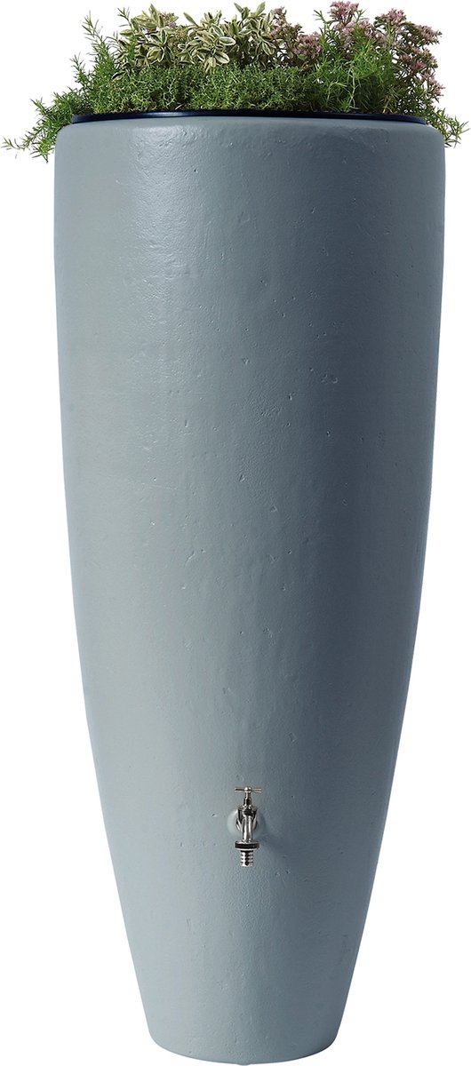 Garantia 2in1 waterreservoir 300 liter zinkgrijs incl. plantschaal
