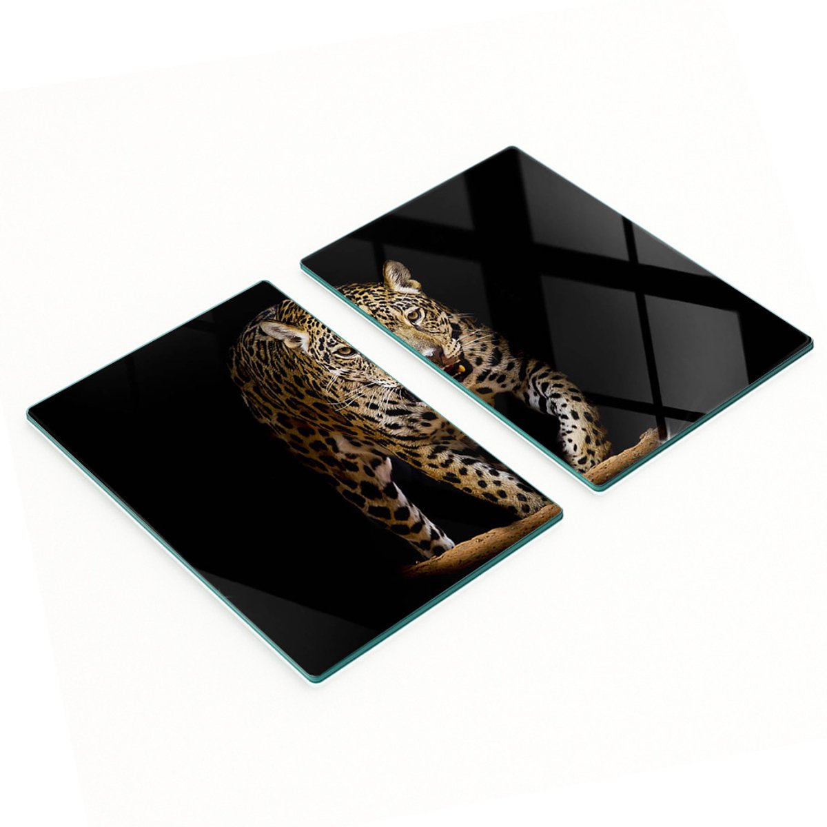 Decoratieve glazen snijplanken voor in de keuken met jaguar-afbeeldingen, 2x40x52 cm