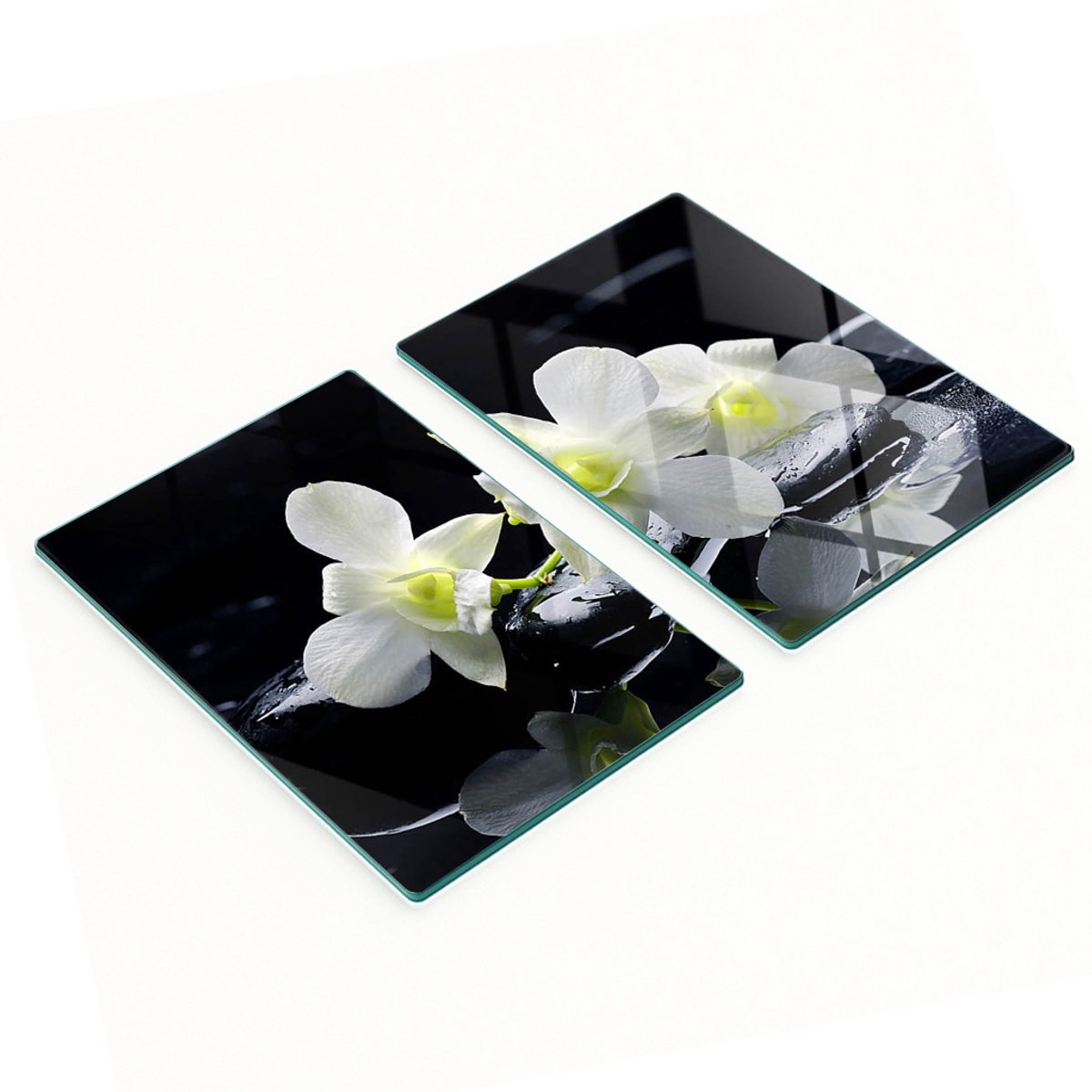 Multifunctionele decoratieve glazen snijplanken voor de keuken, orchidee 2x40x52 cm