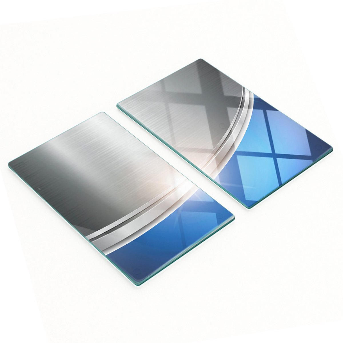 Decoratieve glazen snijplanken met grafische textuur 2x30x52 cm