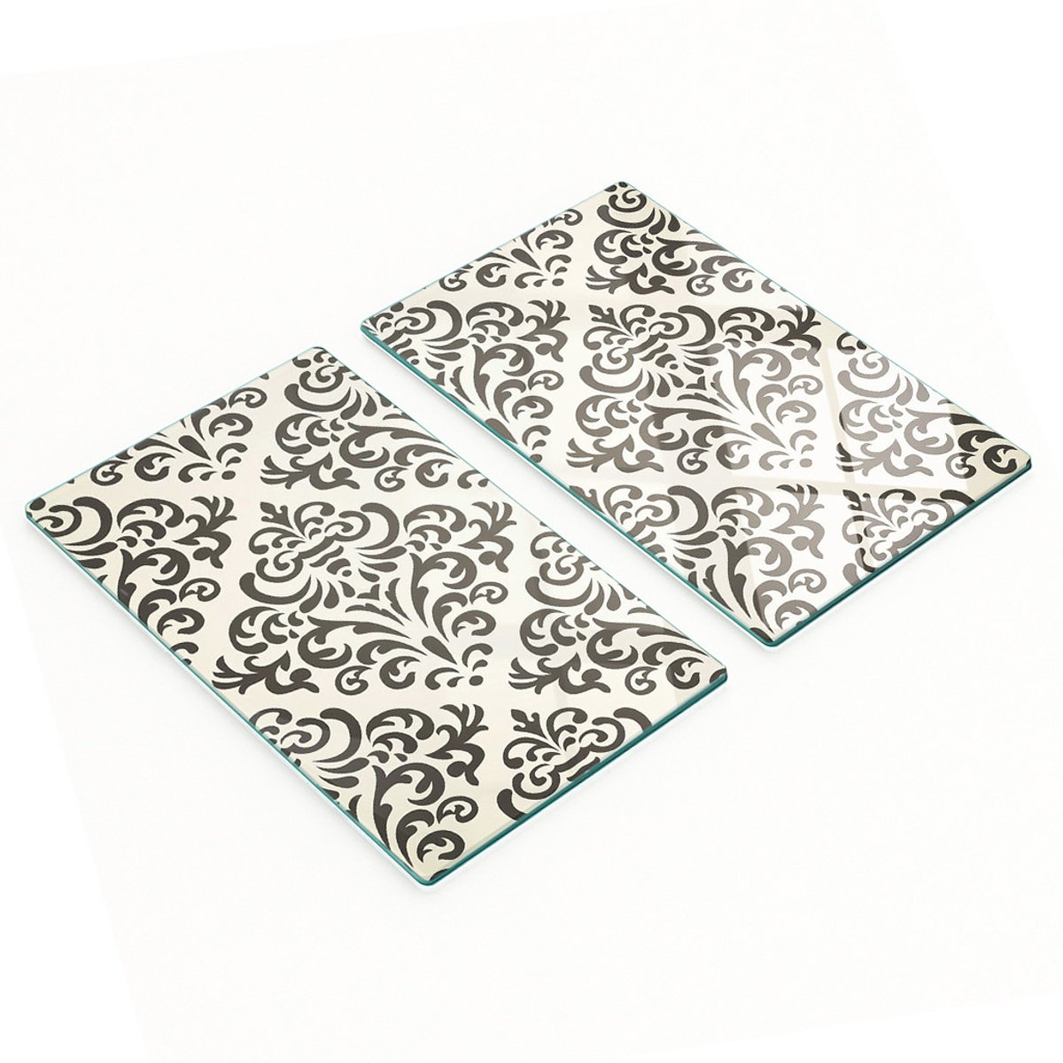 Multifunctionele decoratieve glazen borden met bedrukte ornamenten 2x30x52 cm