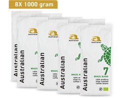 Australian Brazil Special Blend koffiebonen - 1000 gram - 8 zakken - BIO/RFA