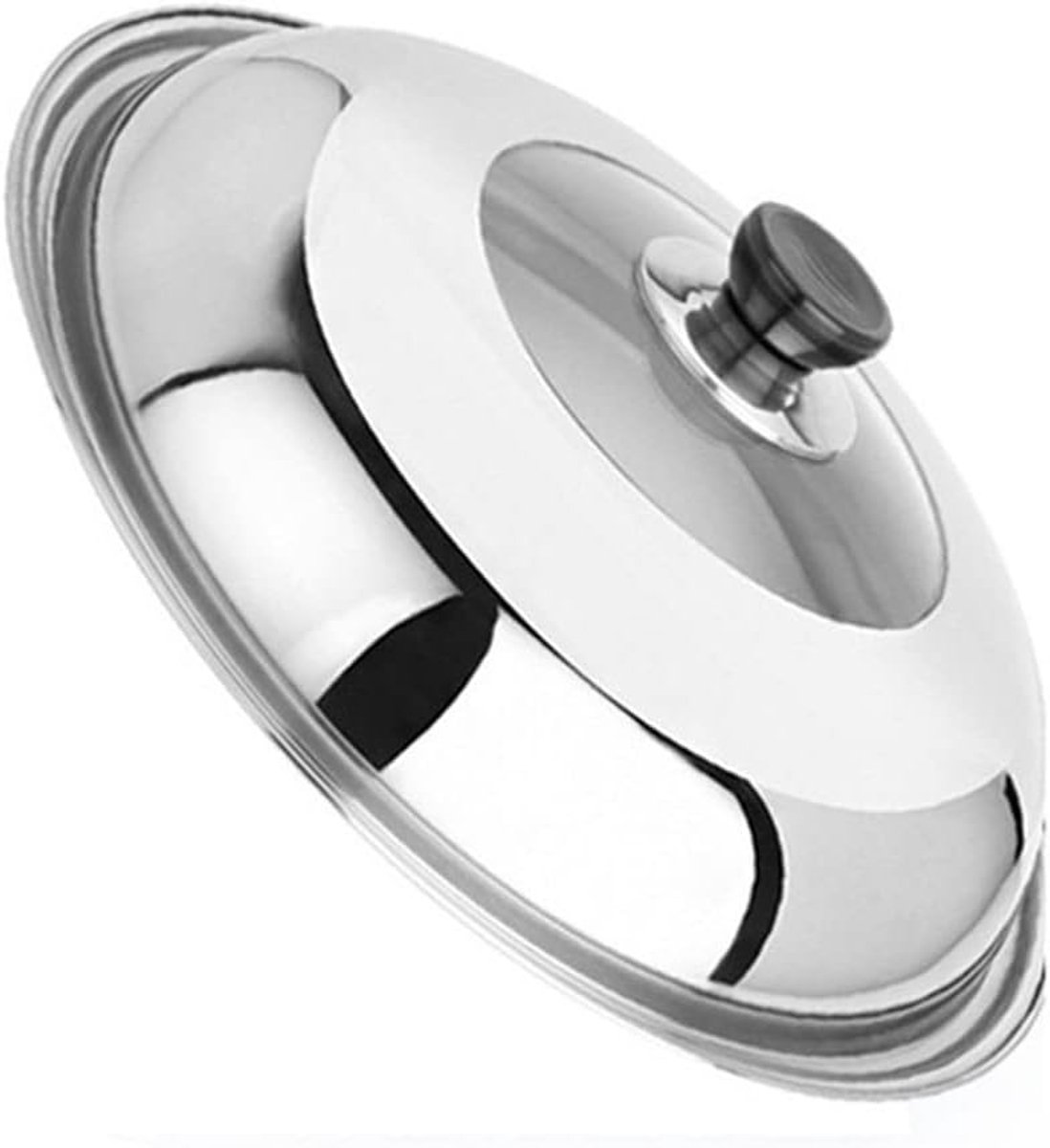 Wok Deksel - RVS Deksel - Koken - Gecombineerd Statief - 32CM - Zilver