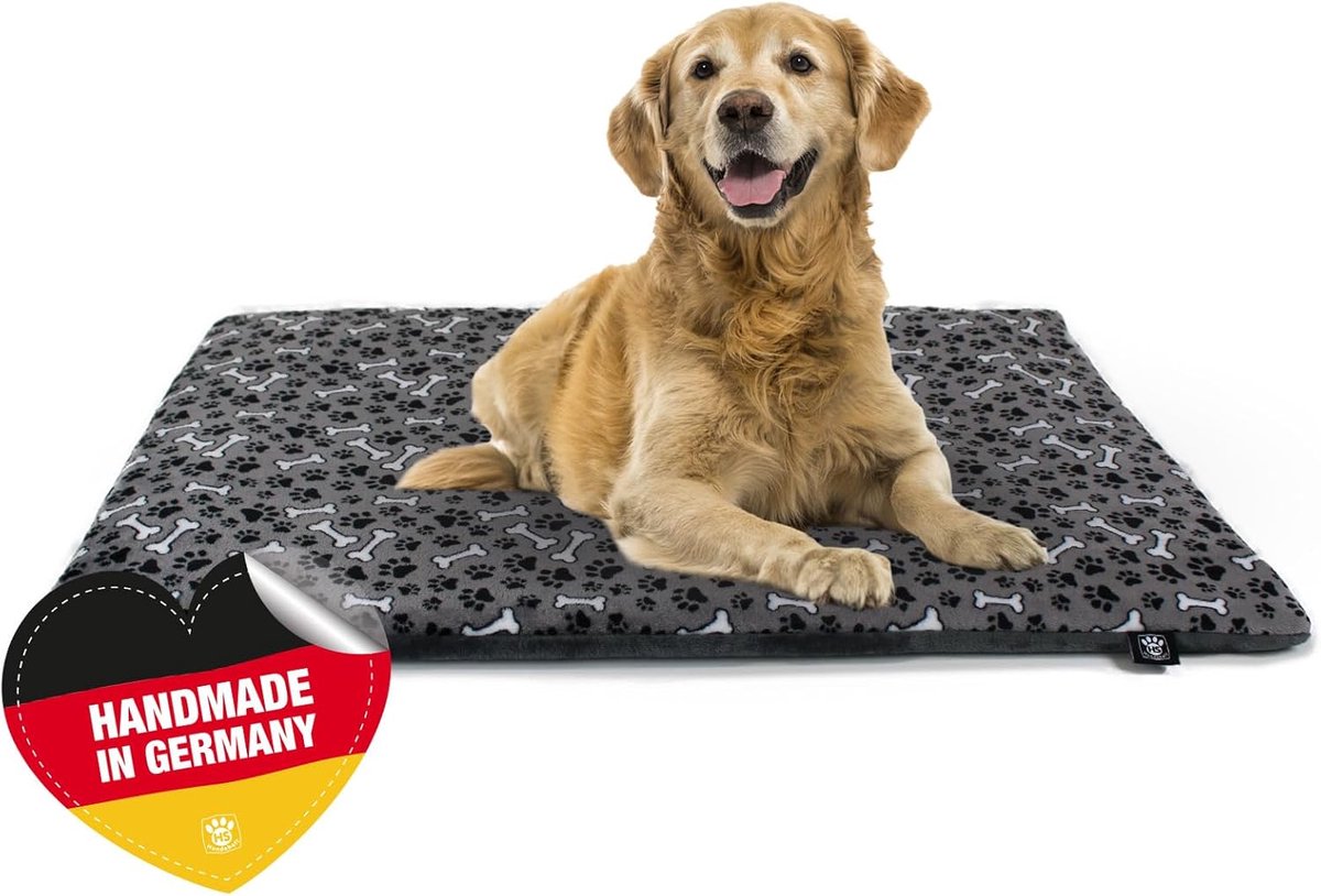 Hondendeken Antislip - Pluizige deken - Huisdier comfort - 4cm dikke vulling - 95 x 135 cm - Antraciet