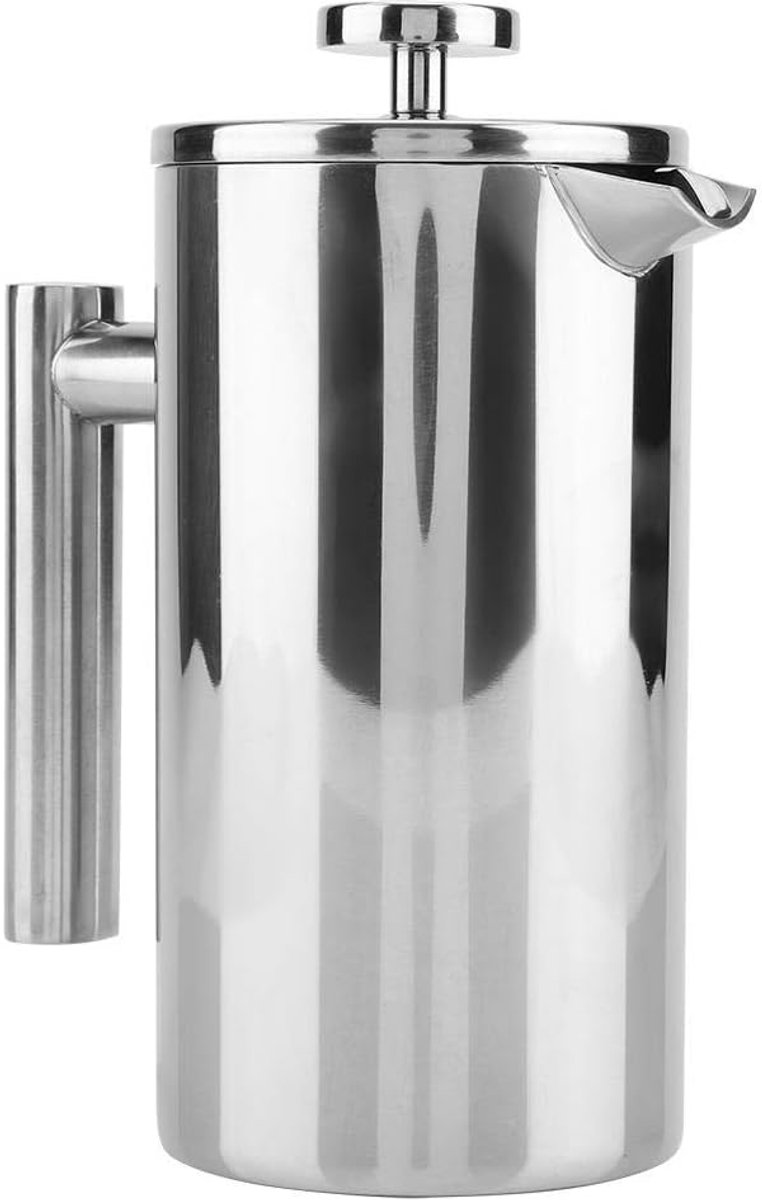 Koffiezetapparaat - Theepot - Thuis en camping - Dubbelwandig RVS - 1000 ML - Zilver