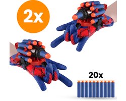 WoonWonder Spidey Web Shooter - 2x Spider Launcher Handschoen - Speelgoedpistool voor Kinderen - Schiet Pijltjes ver - Spiderman Speelgoed - Buitenspeelgoed