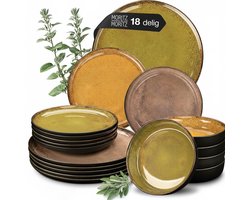 Moritz & Moritz VIDA 18-delige Serviesset voor 6 Persoons – Modern Bordenset Vintage – Servies met…
