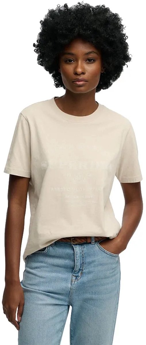 Superdry Luxe Casual Relaxed T-shirt Dames T-shirts Beige