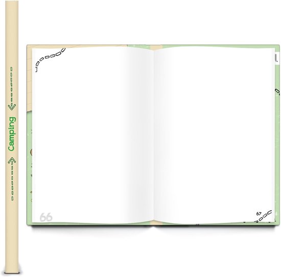 Camping Reisdagboek - Vakantie Notitieboek - Reiservaringen Vastleggen - 164 Pagina's Hardcover - A4 Formaat - Groen — afbeelding 3