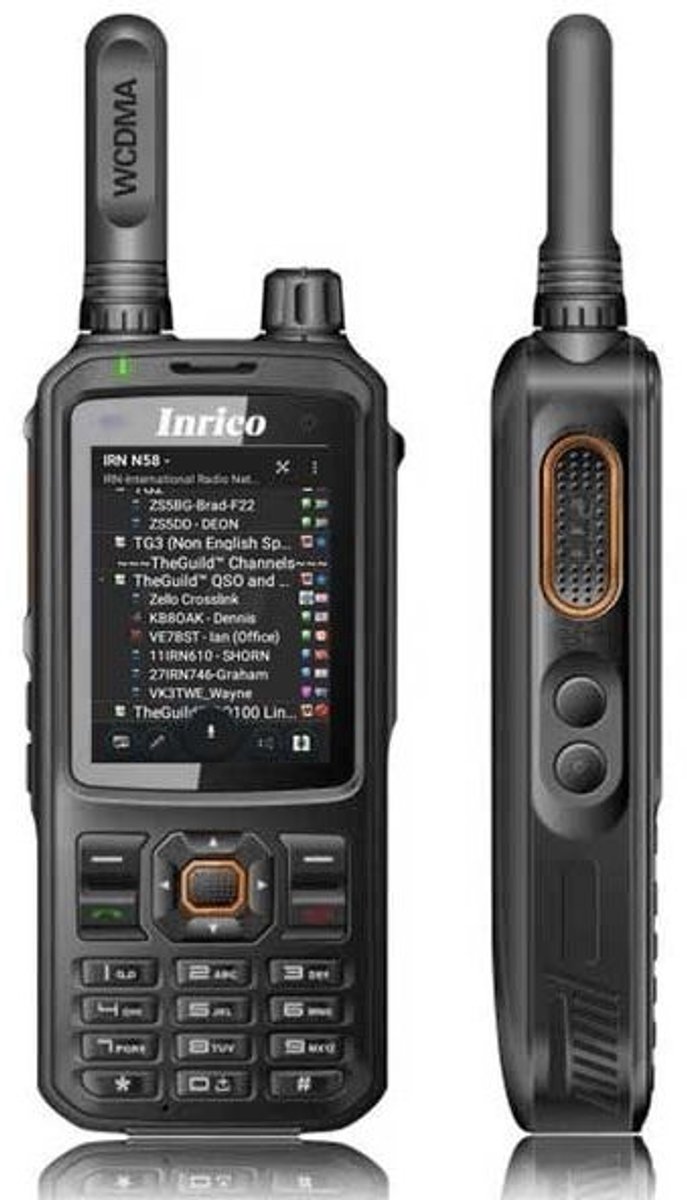 Set van 20 Inrico T320 V2 4G LTE Zello Portofoon, GPS, Wifi met D-shape oortje en koffer