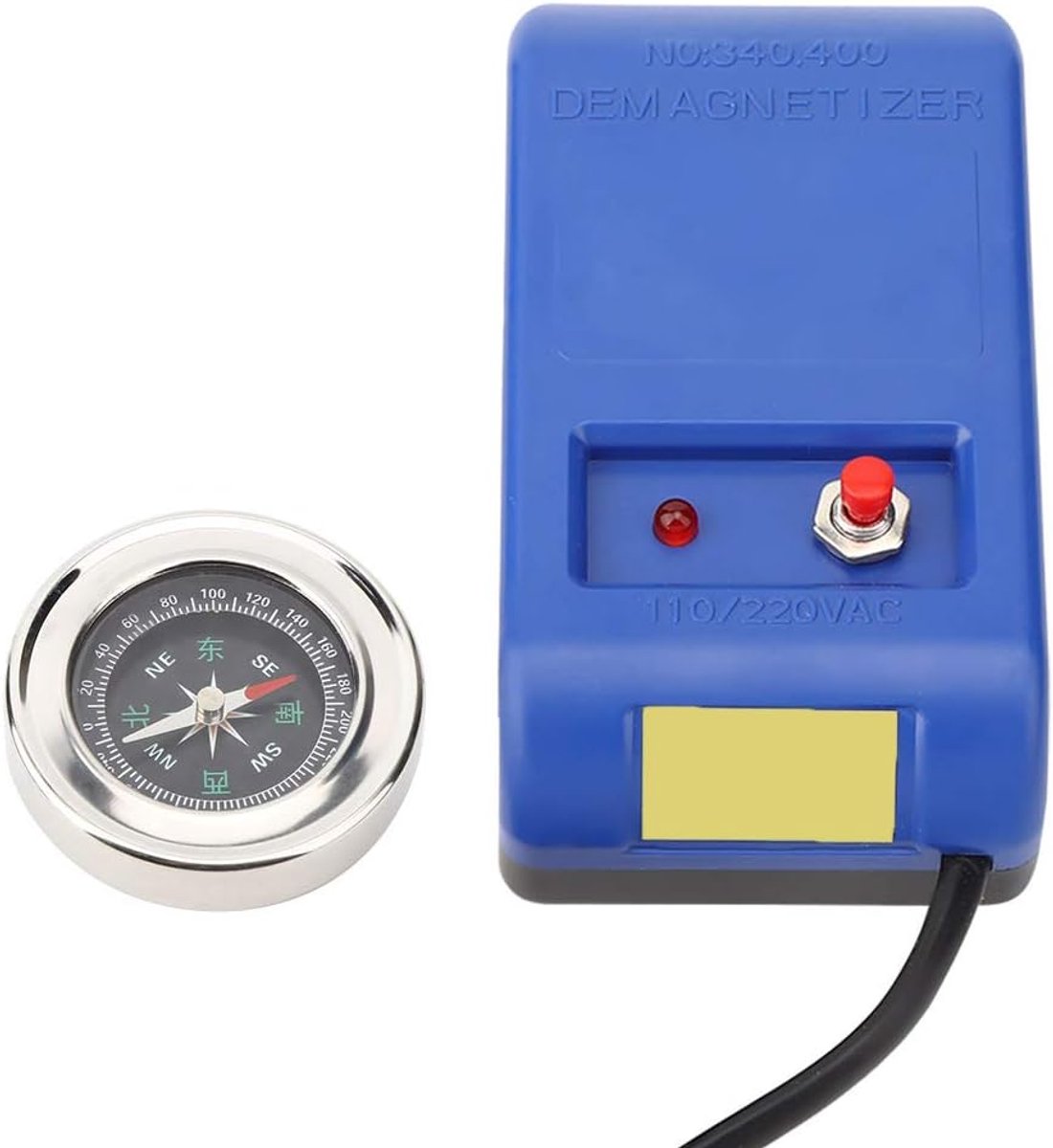 Elektrische Ontmagnetizer - Horloge Reparatie Tool - Uurwerk Onderhoud - Universele Spanning - Compact Formaat - Blauw