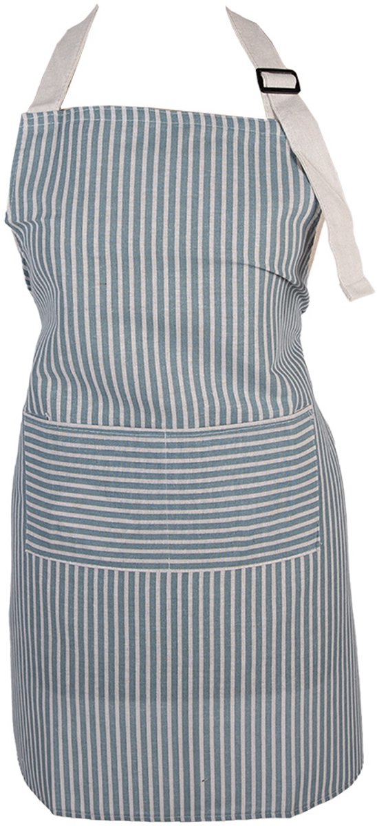 Clayre & Eef Keukenschort 69x68 cm Blauw Polyester