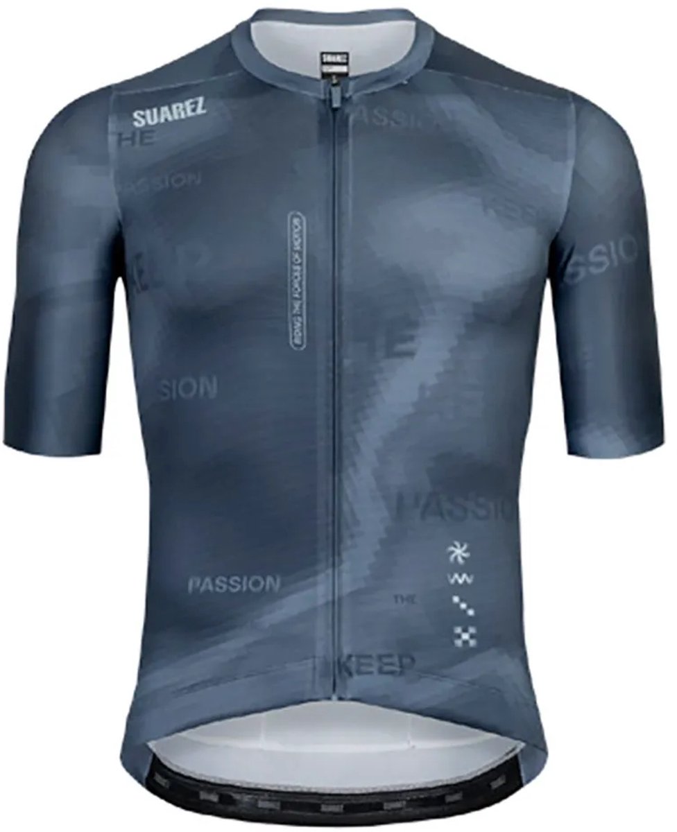 Suarez Lock 2.4 Korte Mouw Wielertrui Blauw XL Man