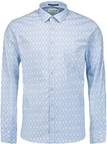 No Excess Overhemd Print Lichtblauw - Maat M - Heren - Overhemden Casual