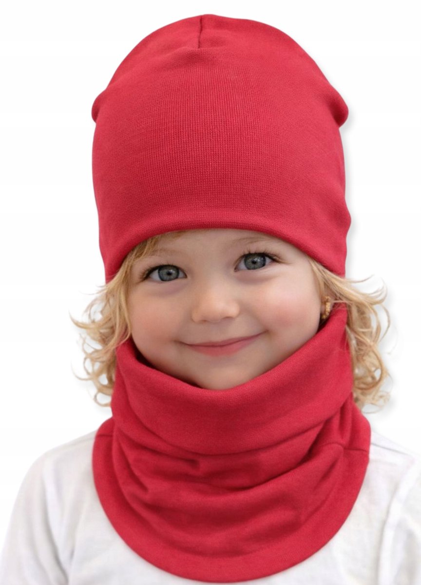 Dartomik - Kinder Hoeden Set - 52/56 - Rood - Voorjaar