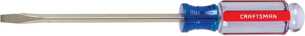 Sleufschroevendraaier - Platte schroevendraaier - Klusserij en reparatie - Gehard stalen schacht - 1/4 x 6 inch - Rood
