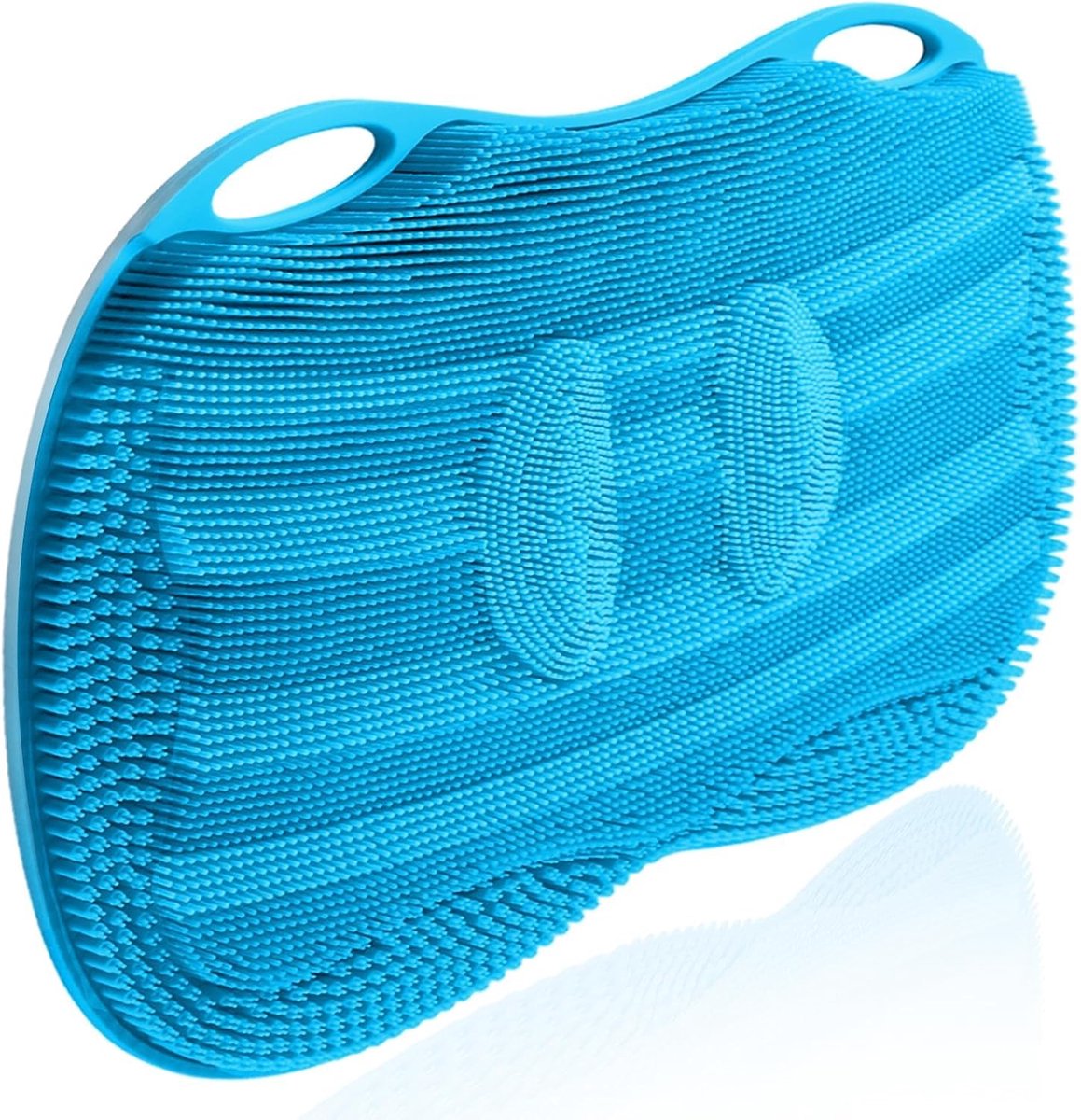 Douche Voet Schrobber - Voet Borstel Mat - Voeten Reinigen Masseren - Antislip Zuignappen - 43x34cm - Grijs Blauw Roze