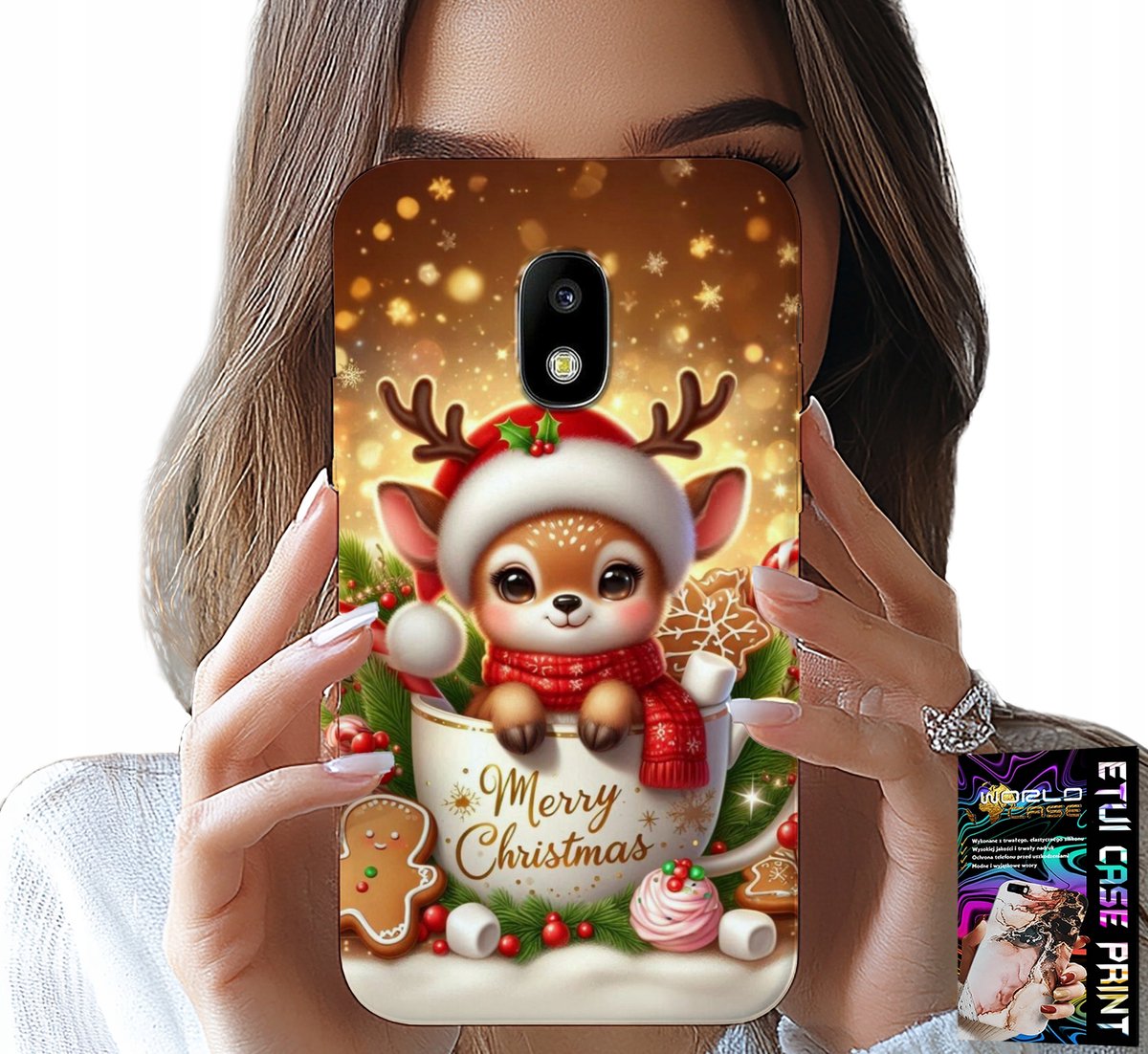 HOESJE VOOR SAMSUNG GALAXY J5 2017 - LEUK KERSTPATROON MET RENDIER