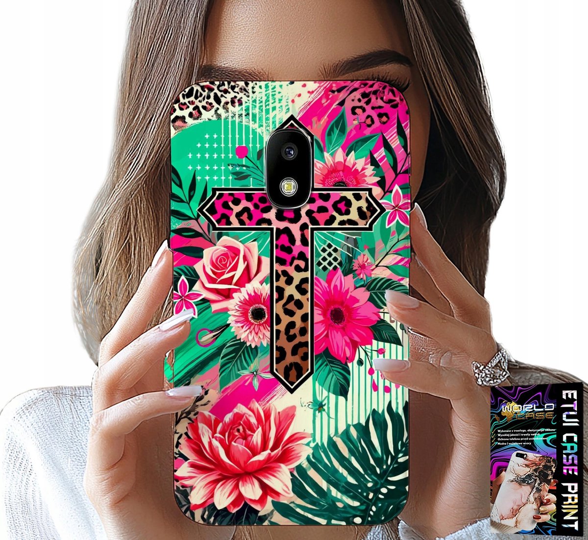 HOESJE VOOR SAMSUNG GALAXY J5 2017 - KRUIS, ROOS, CHRISTELIJKHEID, JEZUS ACHTERKANT