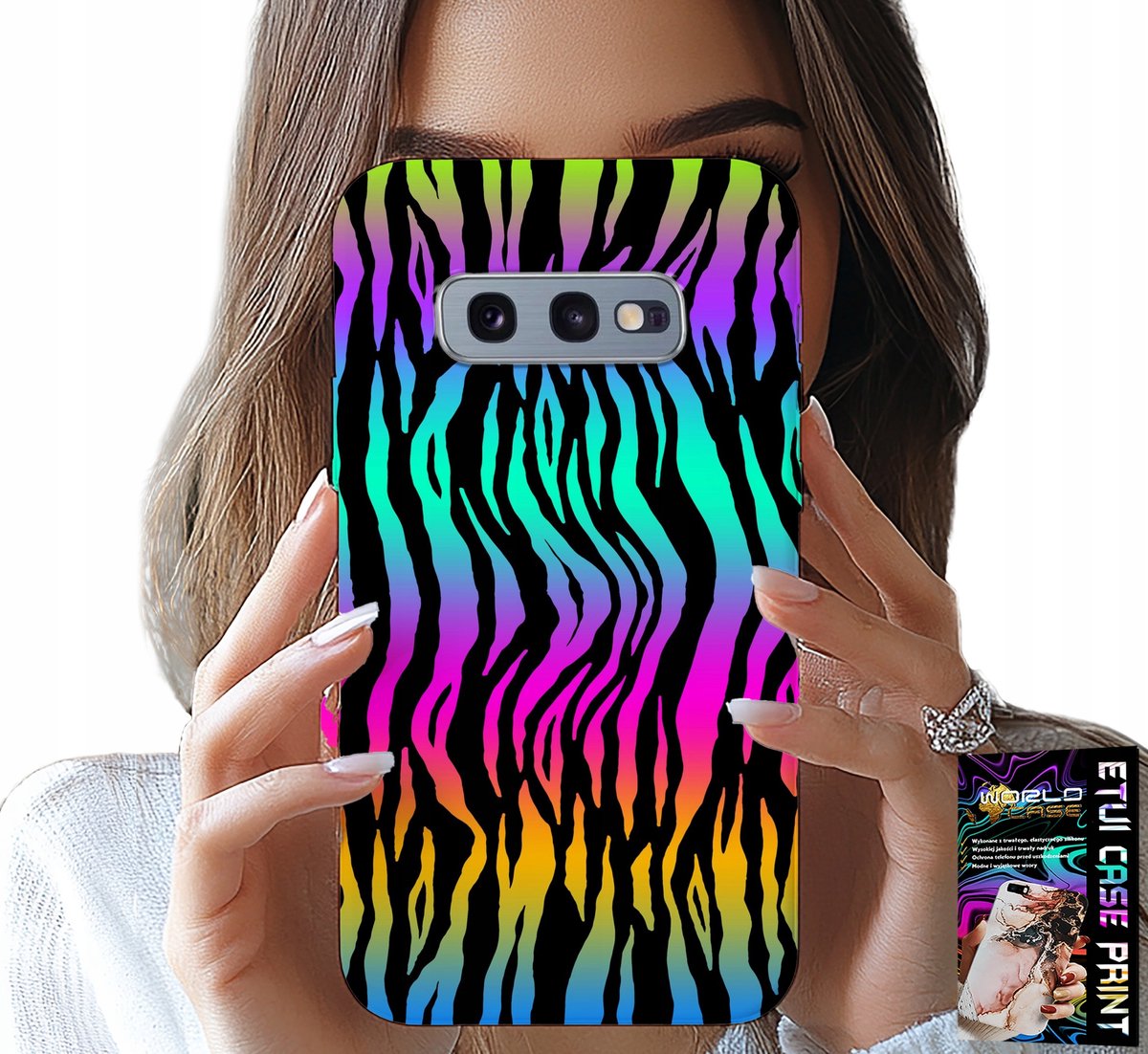 HOESJE VOOR SAMSUNG GALAXY S10E - ABSTRACTE, KLEURRIJKE PATRONEN + FILM