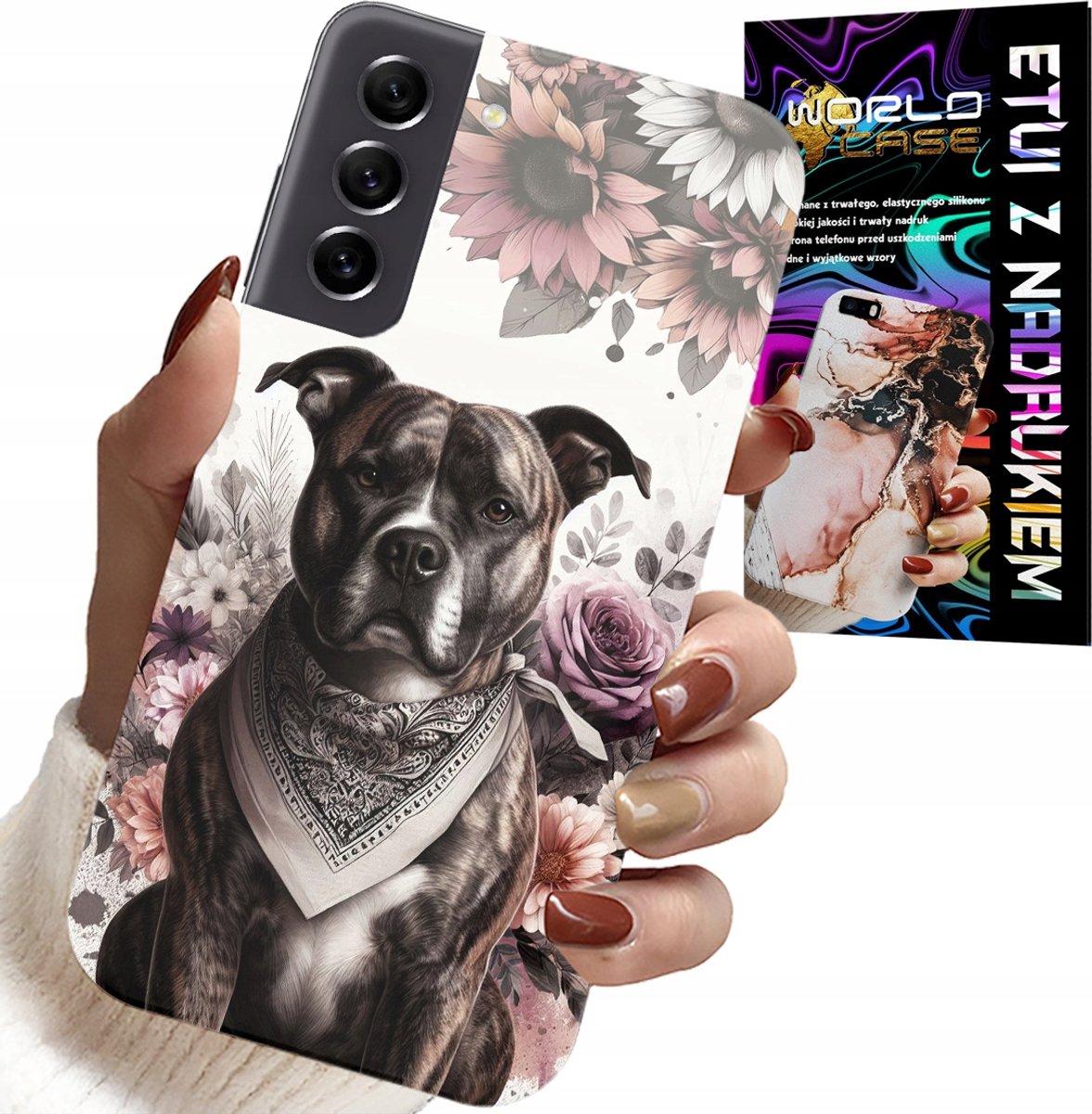 HOESJE VOOR SAMSUNG GALAXY S21 FE - ACHTERKANT MET PITBULL-MOTIEF