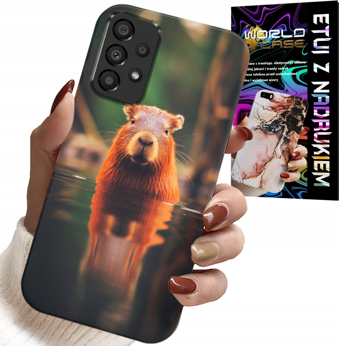HOESJE VOOR SAMSUNG GALAXY A53 5G - LEUKE CAPIBARA, CAPIBARA, VEEL PATRONEN