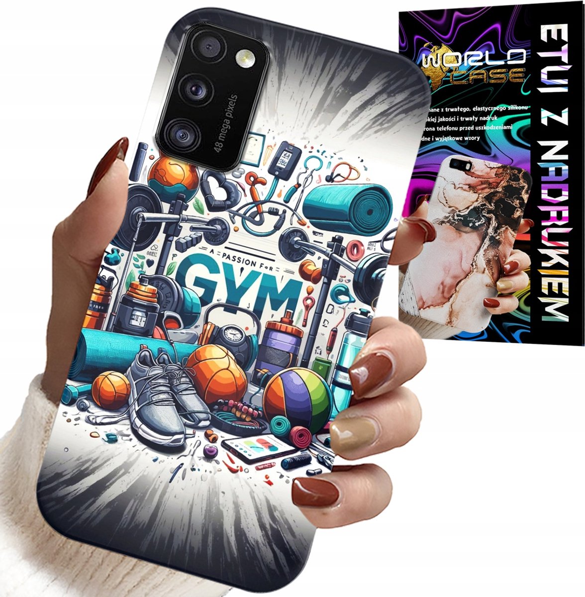 HOESJE VOOR SAMSUNG GALAXY A41 - SPORTHOESJE VOOR DE GYM + GLAS