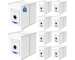 10 stuks- Vervangende stofzakken voor de T30 Pro Omni-compatibel met ECOVACS DEEBOT T30/ T30 Omni/ T30 Pro Omni/ M12 Pro+/ T30 Max robotstofzuiger-met actieve koolstoffilterzakken.
