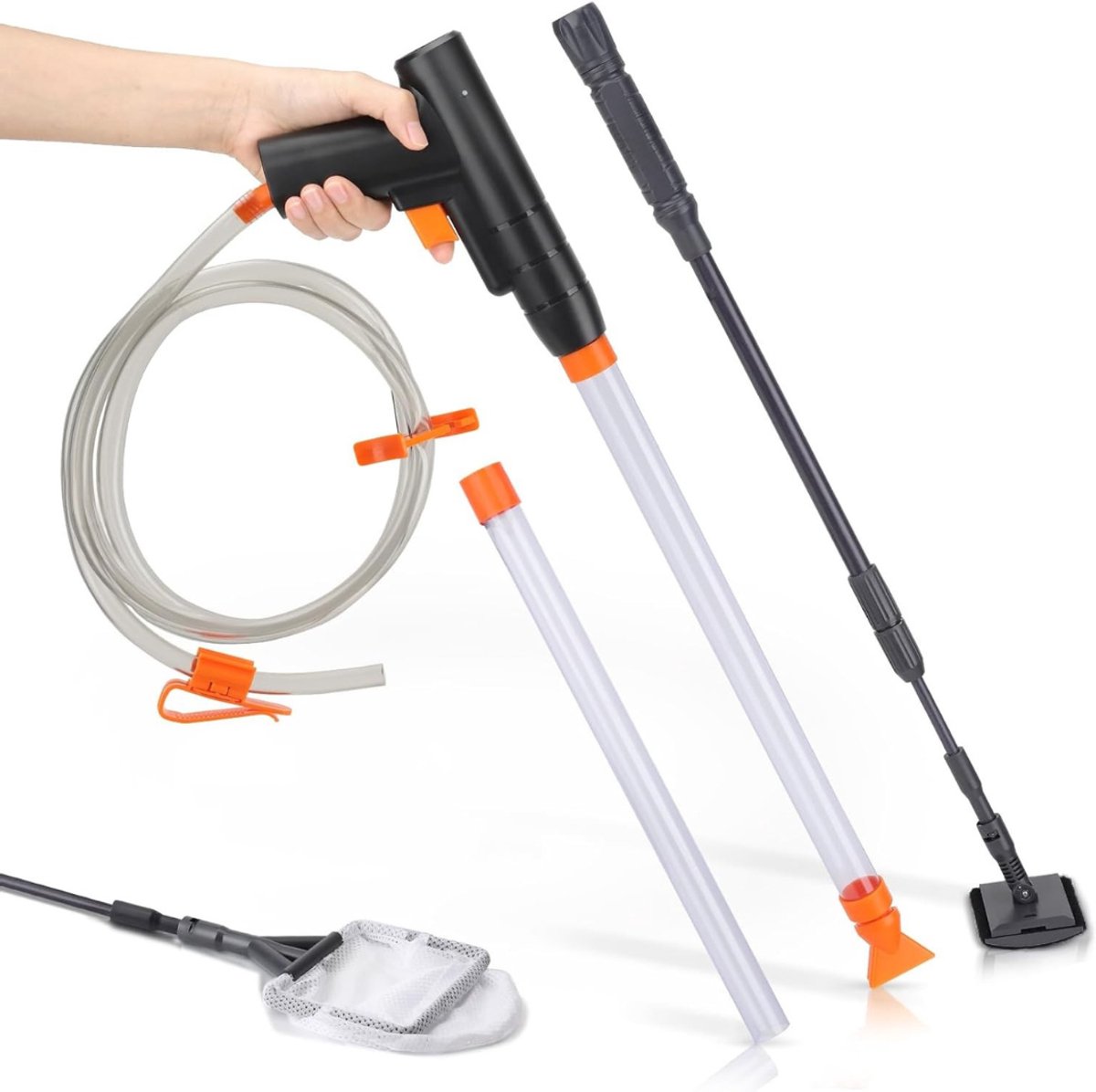 SAVI® Aquarium Stofzuiger - Bodemreiniger - Gravel Cleaner – Zwart - 44cm x 24cm x 9cm