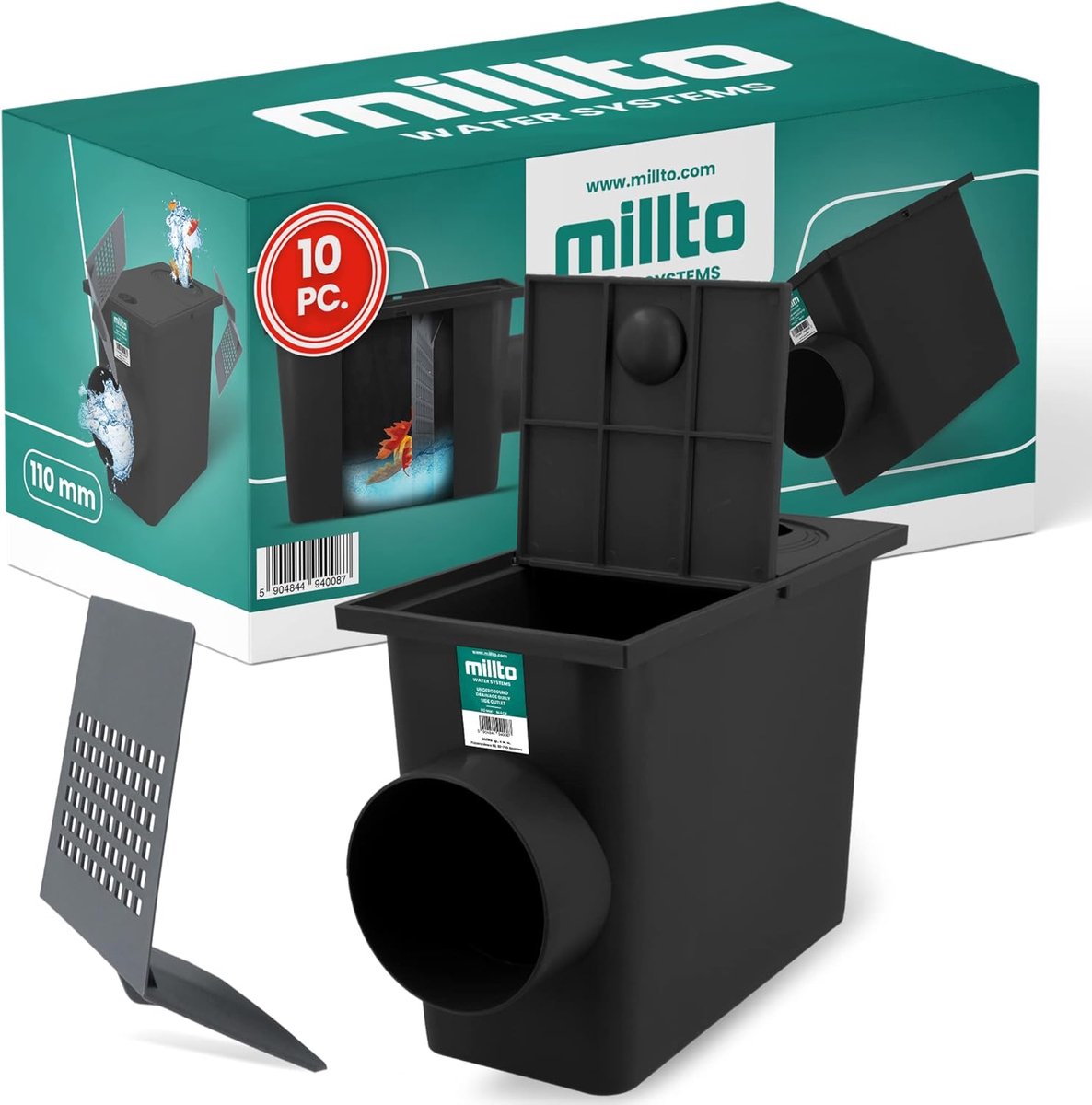 Dakgootafvoer Sifon - Regengootbak Regenpijp - Afvoer Verstopping Voorkomen - Universele Maat Aanpasbaar - 110 mm