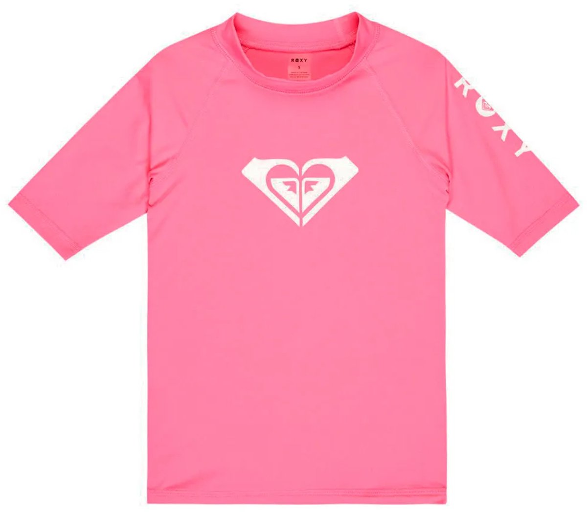 Roxy Erlwr03363 Whole Hearted Korte Mouw Rash Guard 4 Years Meisje Sangria Sunset