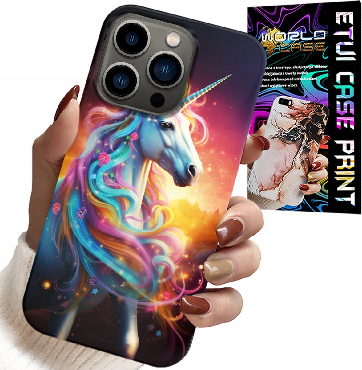 iPhone 15 Pro hoesje - Eenhoornpatroon, cadeau voor meisjes