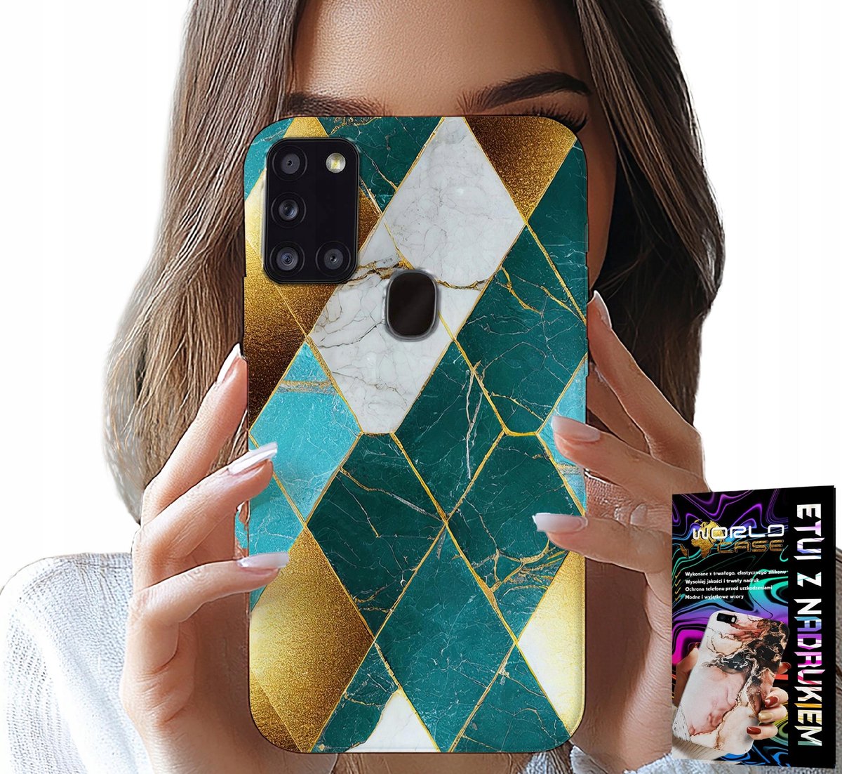 HOESJE VOOR SAMSUNG GALAXY A21S - ELEGANT EN MODIEUS PATROON + FILM